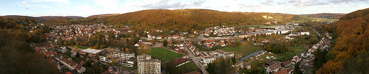 panoramic view over Koenigsbronn